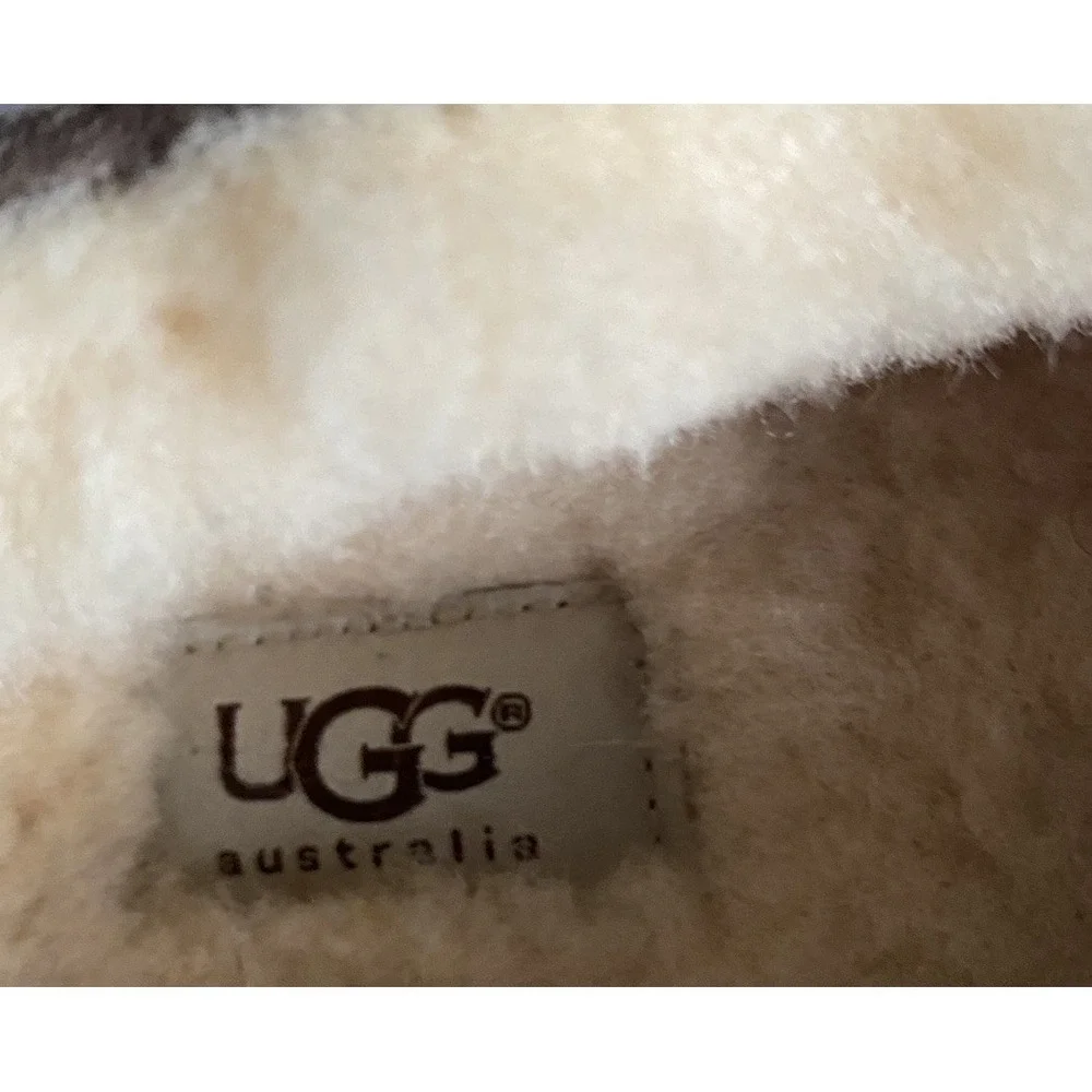 UGG‎ Ascot Moccasin Slipper Men's Sz 9 Brown Suede Shearling Slip-on Grandpacore